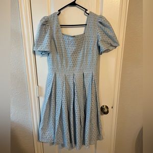 Rachel Parcell Blue Lace Midi Dress